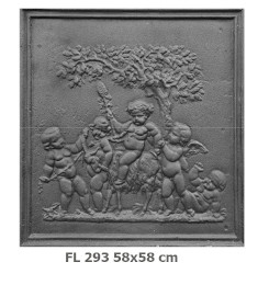 Plaque décorée de cheminée